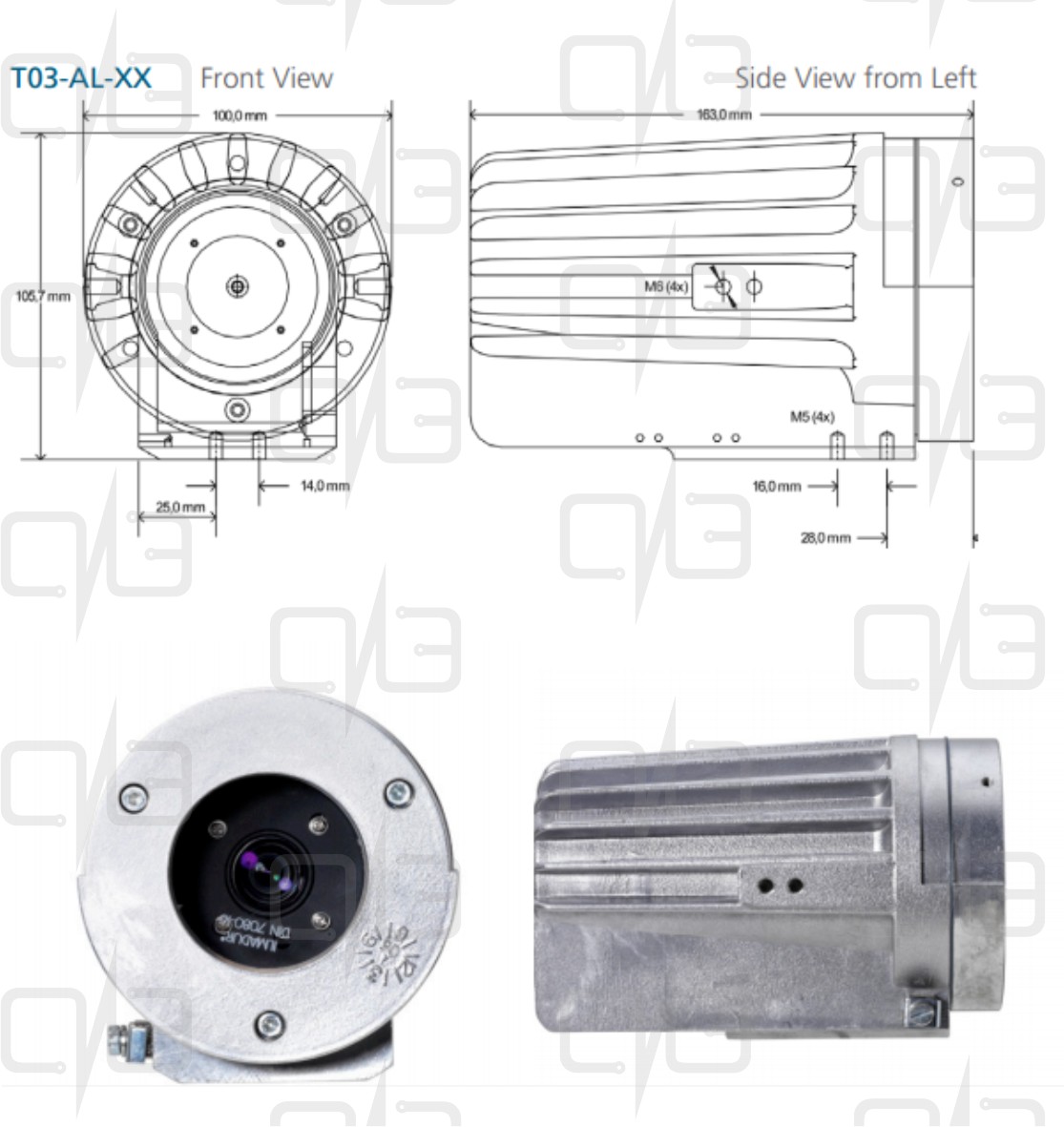 T03-AL-C-005-K-N ExCam IP Взрывозащищённая цифровая видеокамера (IP-видеокамера)