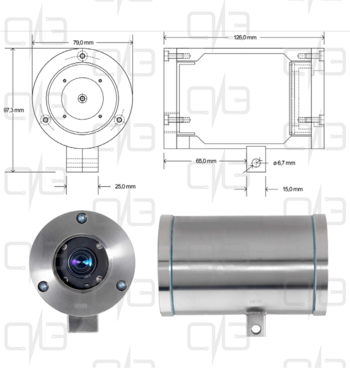 T03-VA-C-005-P-N ExCam miniZoom Взрывозащищённая аналоговая видеокамера 